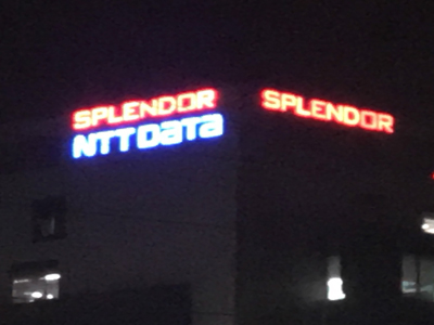 SPLENDOR TRADE TOWER ACRYLIC LED GLOW SIGN BOARD INSTALLED IN GURGAON 
